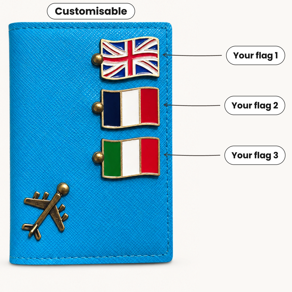 Portefeuille pliable avec breloques